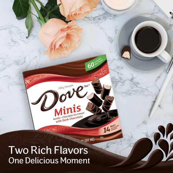 DOVE Ice Cream Minis with Dark Chocolate Dove