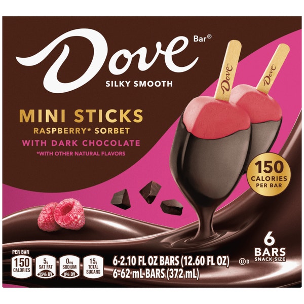 DOVEBAR Raspberry Sorbet With Dark Chocolate Dove