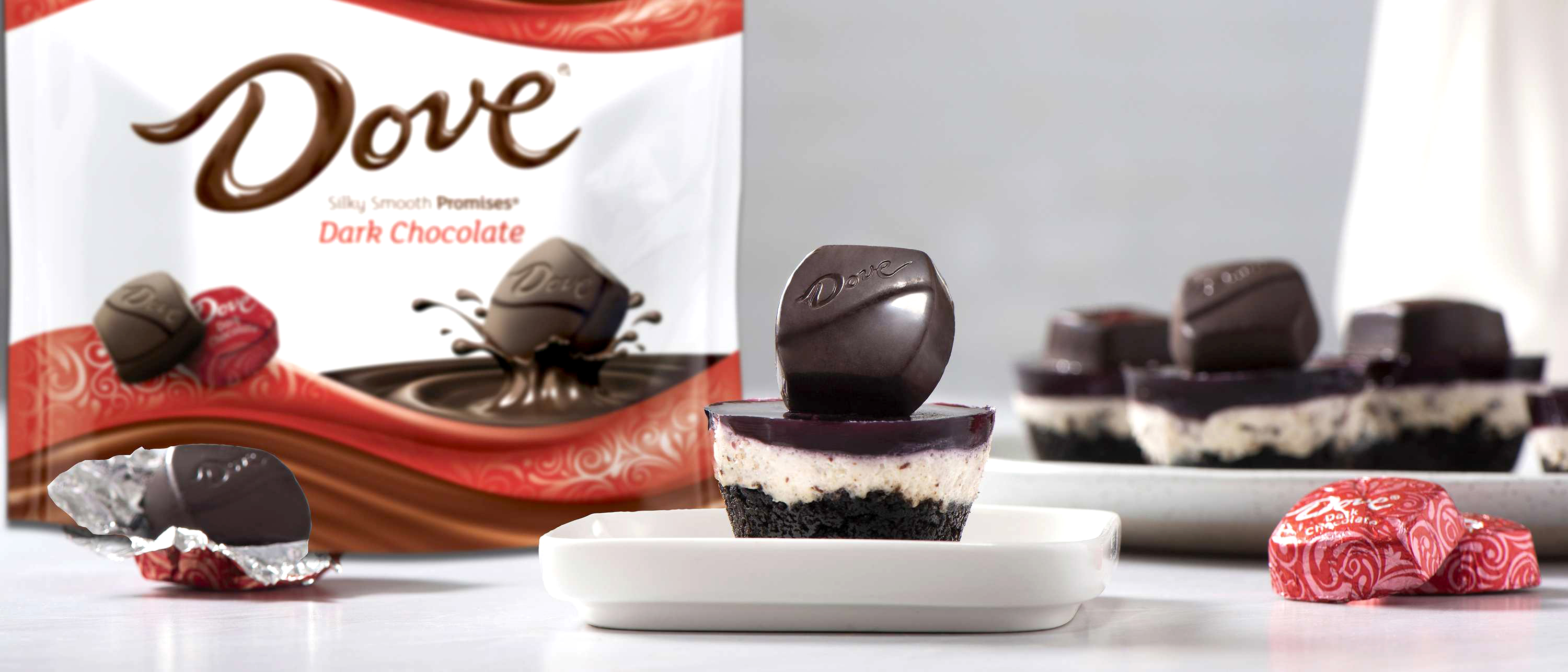 Dark Chocolate Promise Cheesecakes with Red Wine Gelee