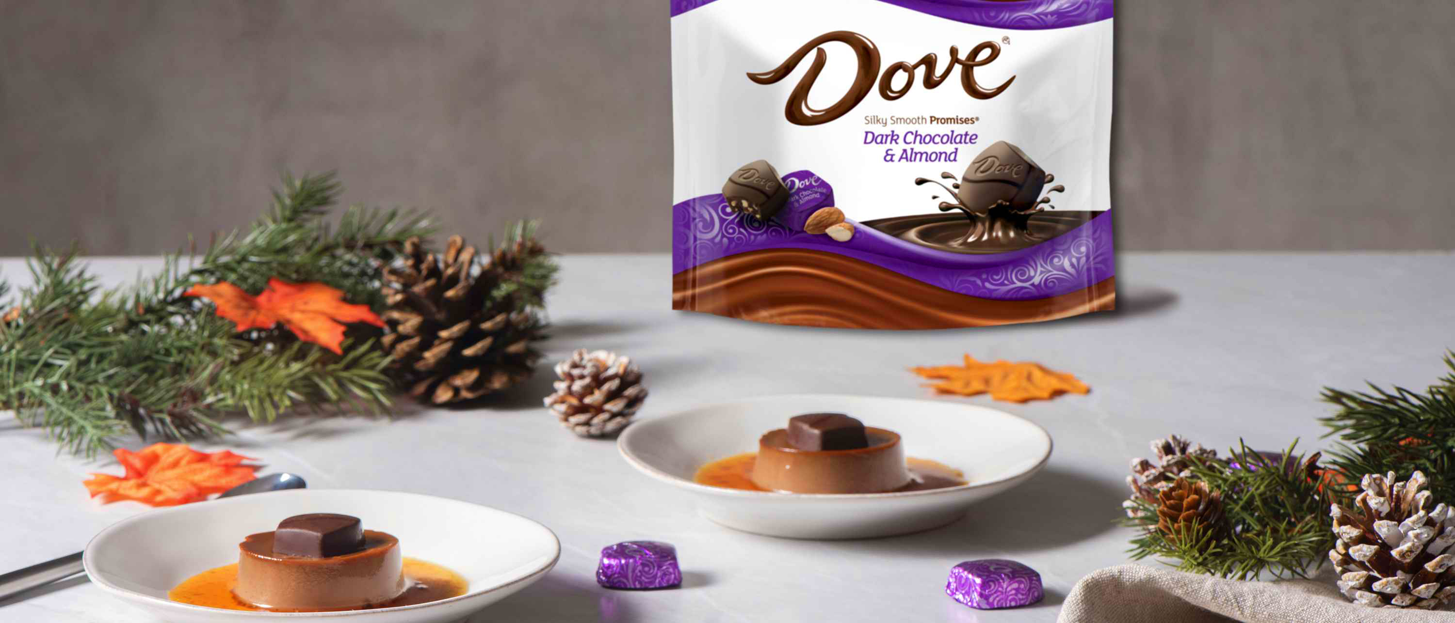 DOVE® Mini Dark Chocolate Crème Caramel