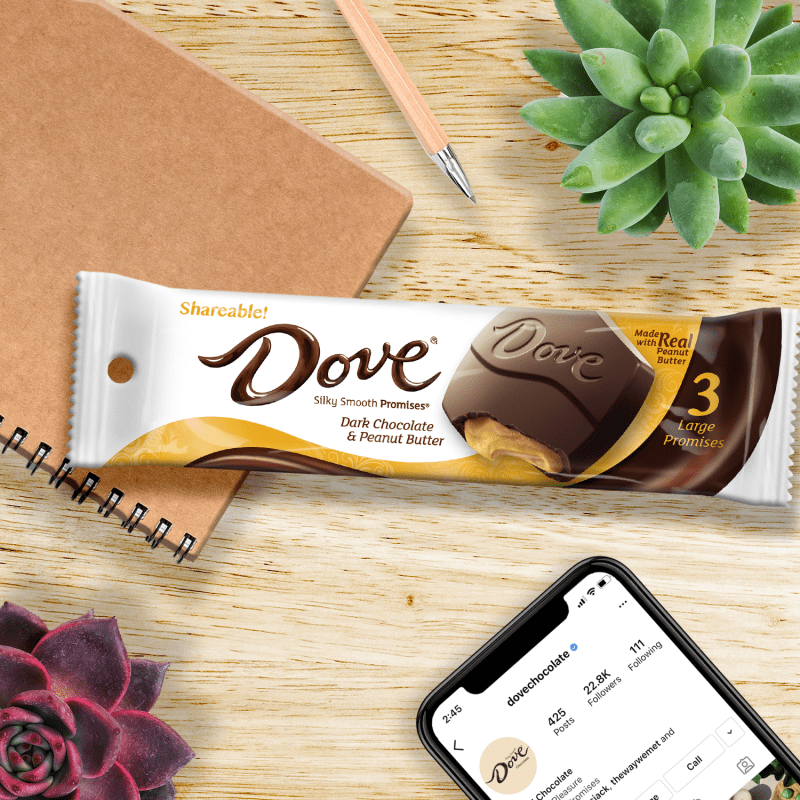 DOVE Large PROMISES Dark Chocolate & Peanut Butter, 2.75oz