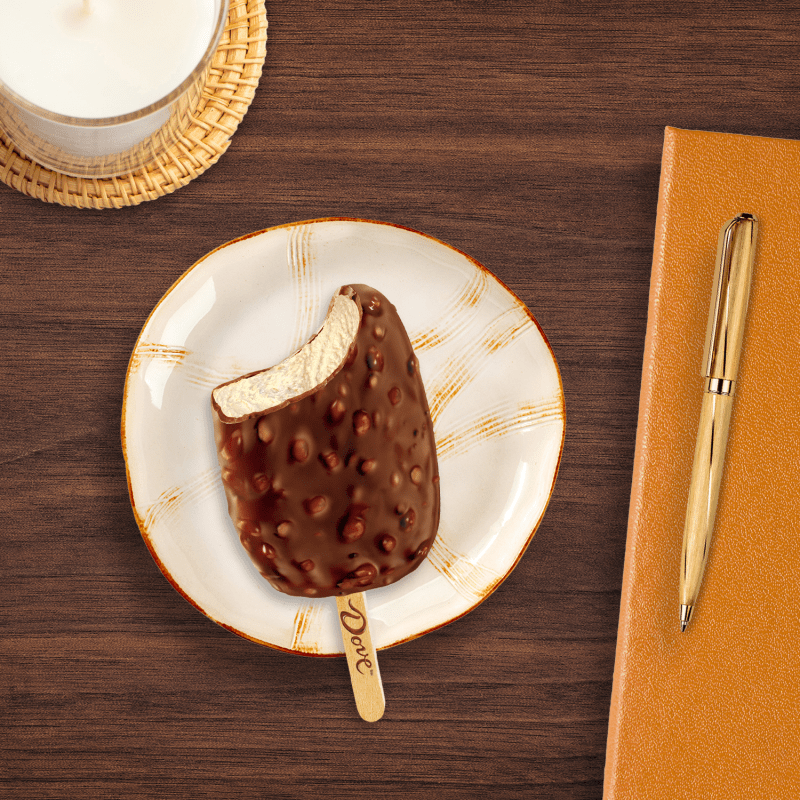 DOVE Vanilla Ice Cream with Milk Chocolate & Almonds Ice Cream Bars, 3 Pack, 2.89 Oz Bars