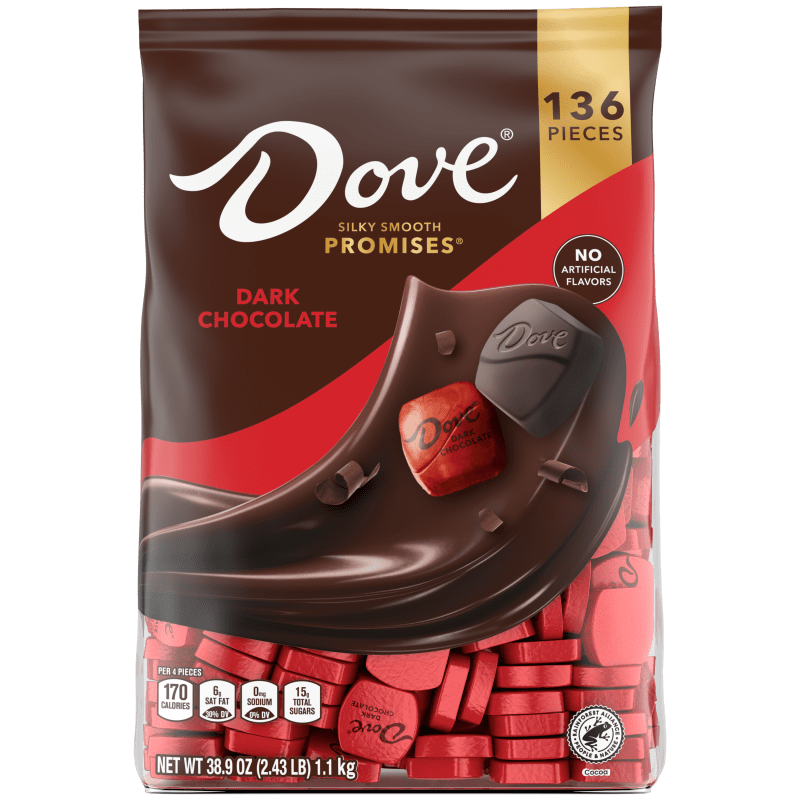 DOVE PROMISES Dark Chocolate Party Bag, 38.9 oz