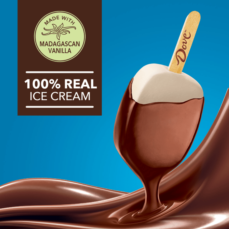 DOVEBAR Vanilla Ice Cream With Milk Chocolate Bar