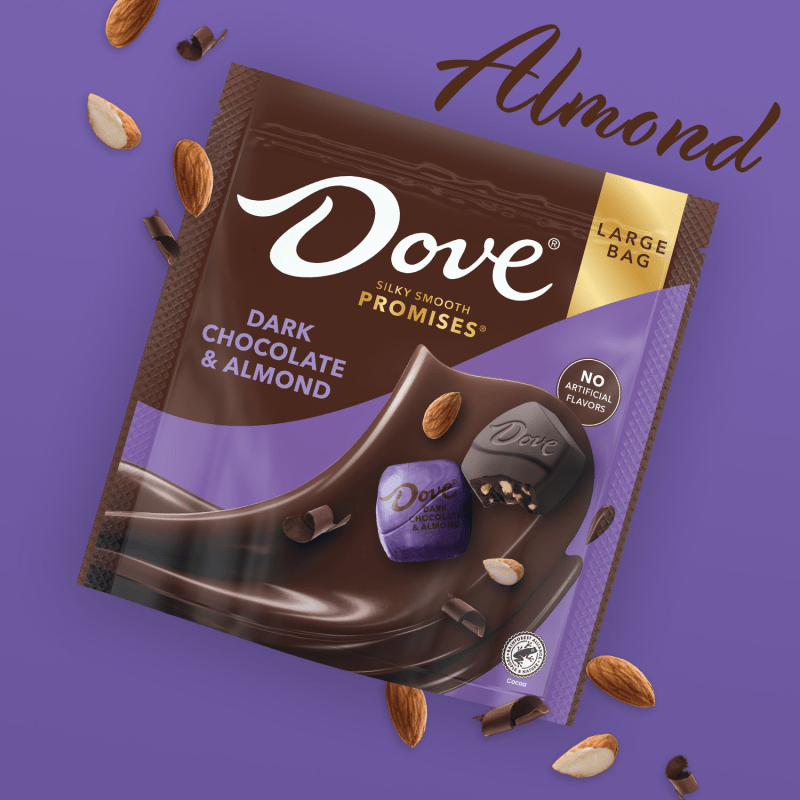 DOVE PROMISES DARK CHOCOLATE ALMOND STAND UP POUCH 12.67OZ